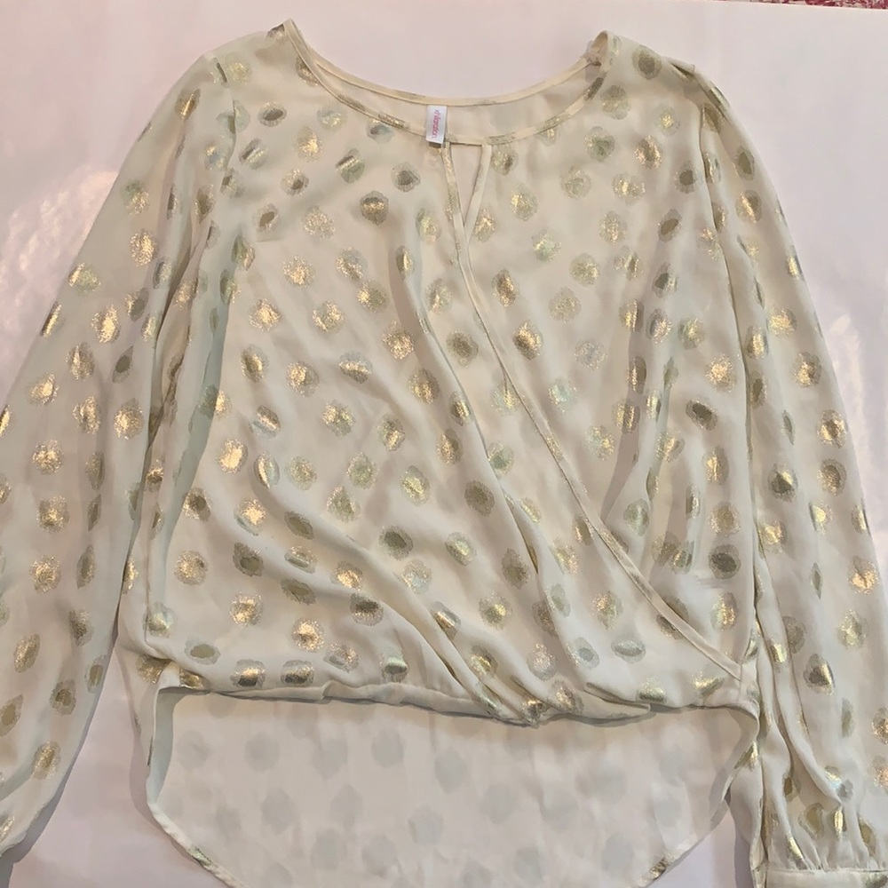 Gold Polka Dot Blouse